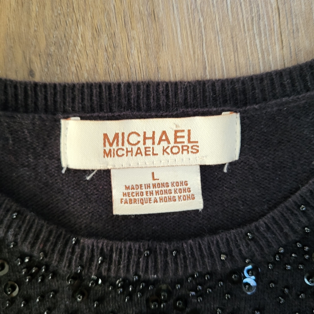 MICHAEL Michael Kors Black Embellished Knit Cardigan & Shell Set - Picture 7 of 15